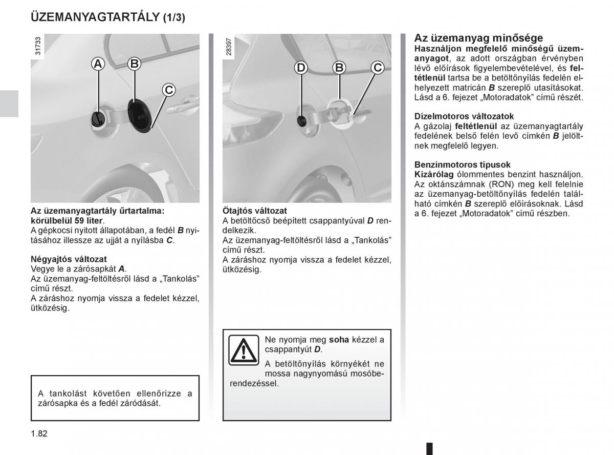 Renault Fluence Kezelesi utmutato / page 86