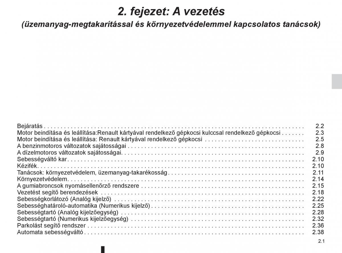 Renault Fluence Kezelesi utmutato / page 89