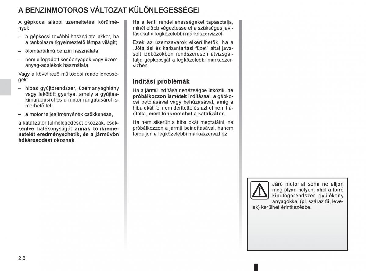 Renault Fluence Kezelesi utmutato / page 96