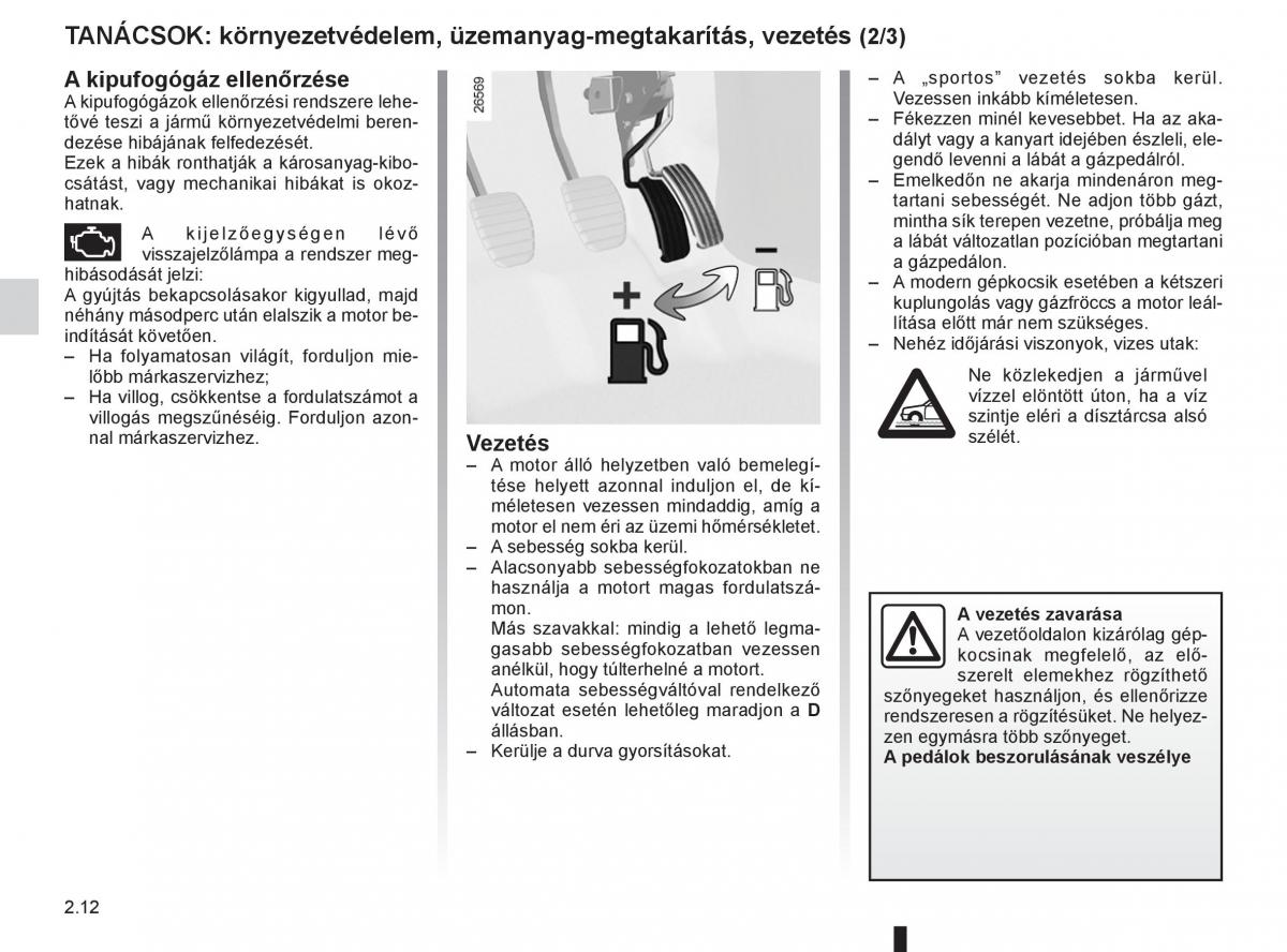 Renault Fluence Kezelesi utmutato / page 100