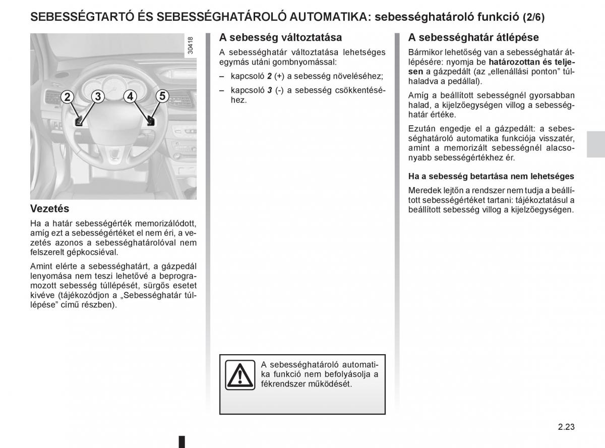 Renault Fluence Kezelesi utmutato / page 111