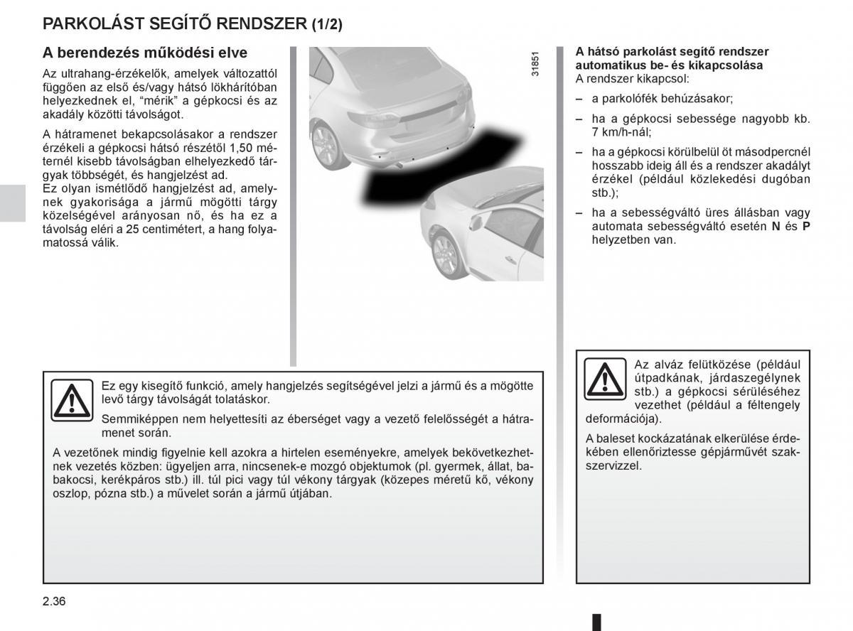 Renault Fluence Kezelesi utmutato / page 124