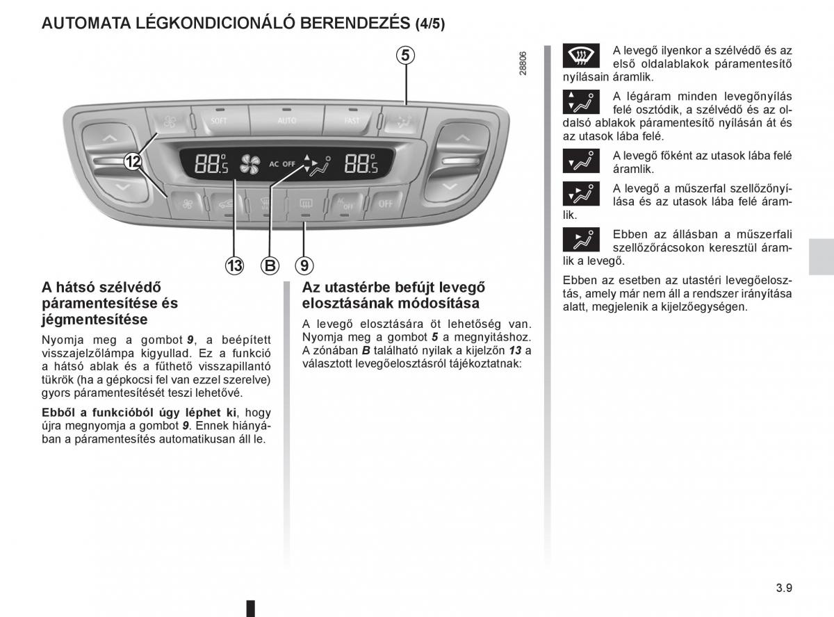 Renault Fluence Kezelesi utmutato / page 137