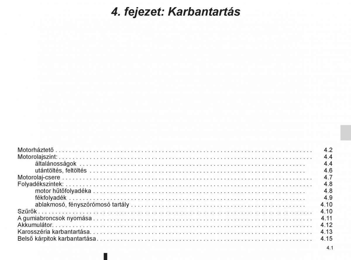 Renault Fluence Kezelesi utmutato / page 157