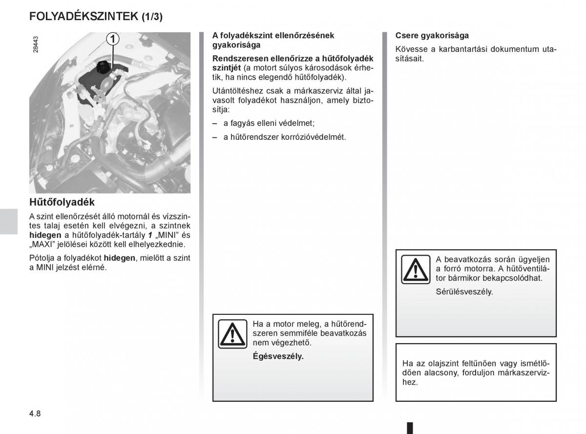 Renault Fluence Kezelesi utmutato / page 164