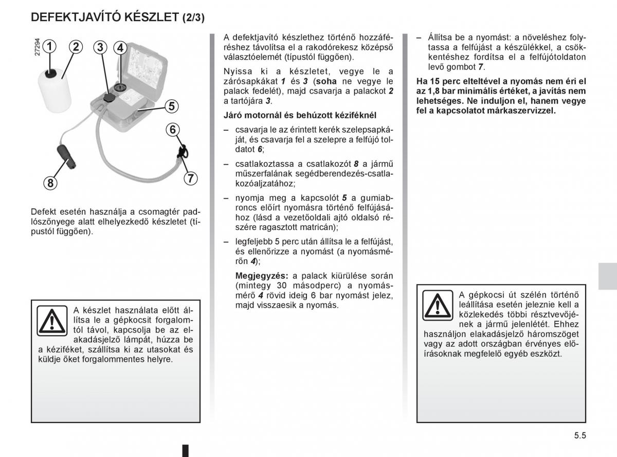 Renault Fluence Kezelesi utmutato / page 177