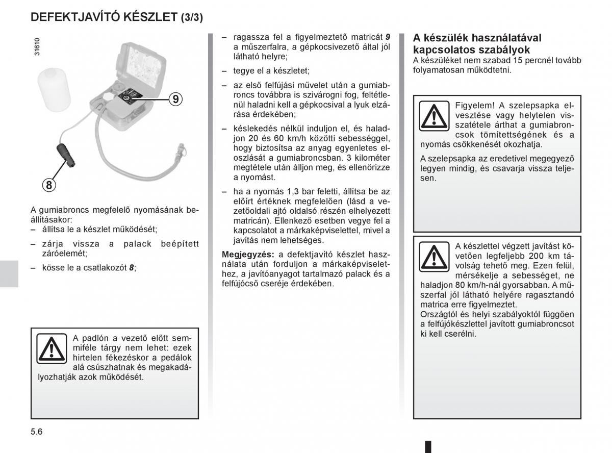 Renault Fluence Kezelesi utmutato / page 178