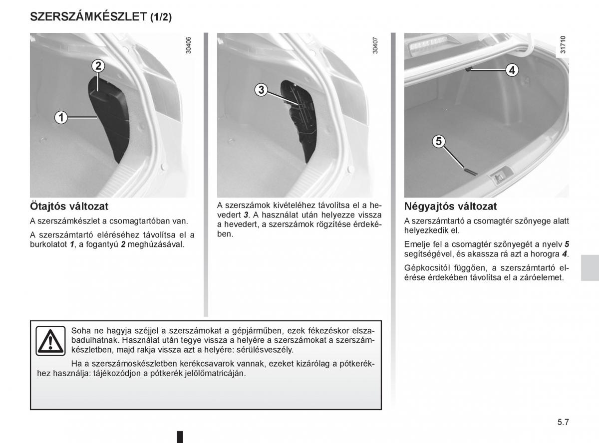 Renault Fluence Kezelesi utmutato / page 179