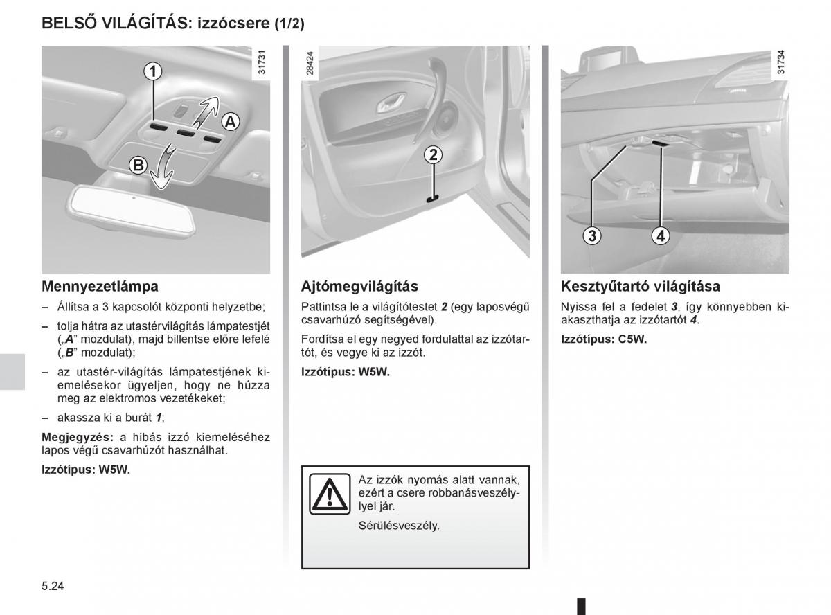 Renault Fluence Kezelesi utmutato / page 196