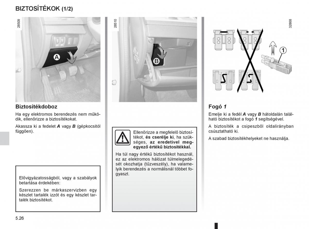 Renault Fluence Kezelesi utmutato / page 198