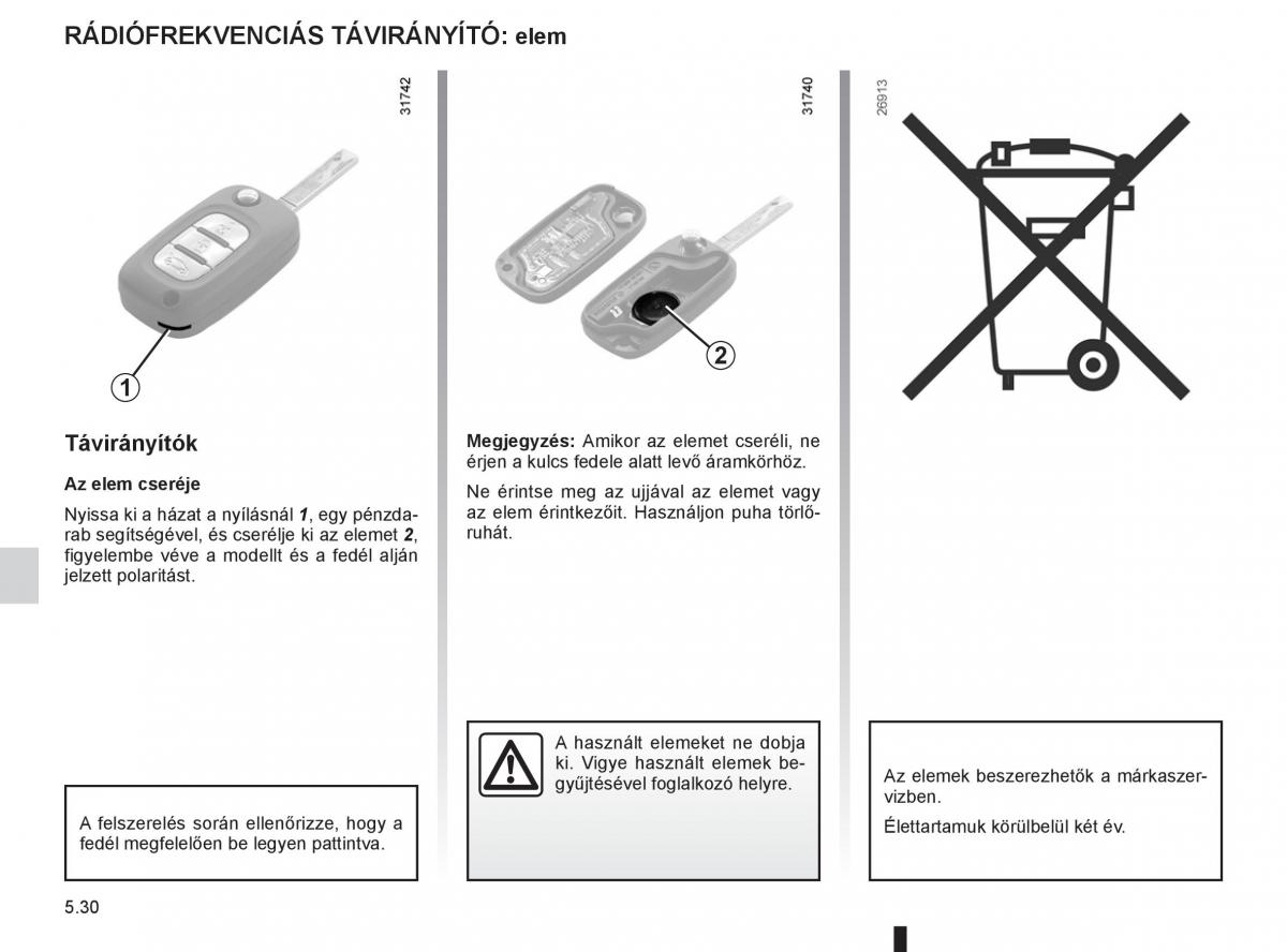 Renault Fluence Kezelesi utmutato / page 202