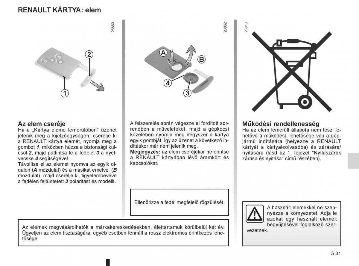 Renault Fluence Kezelesi utmutato / page 203