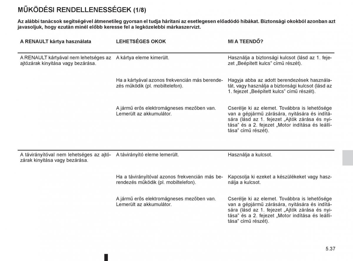 Renault Fluence Kezelesi utmutato / page 209