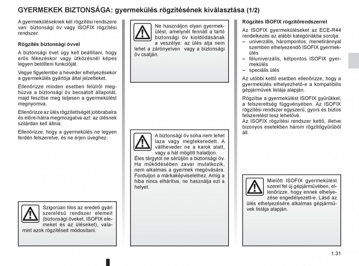 Renault Fluence Kezelesi utmutato / page 35