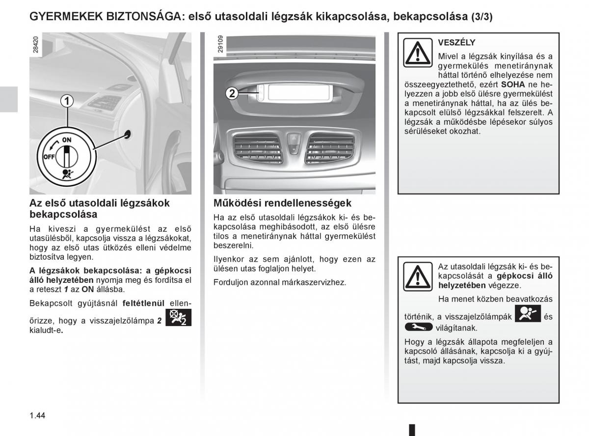 Renault Fluence Kezelesi utmutato / page 48