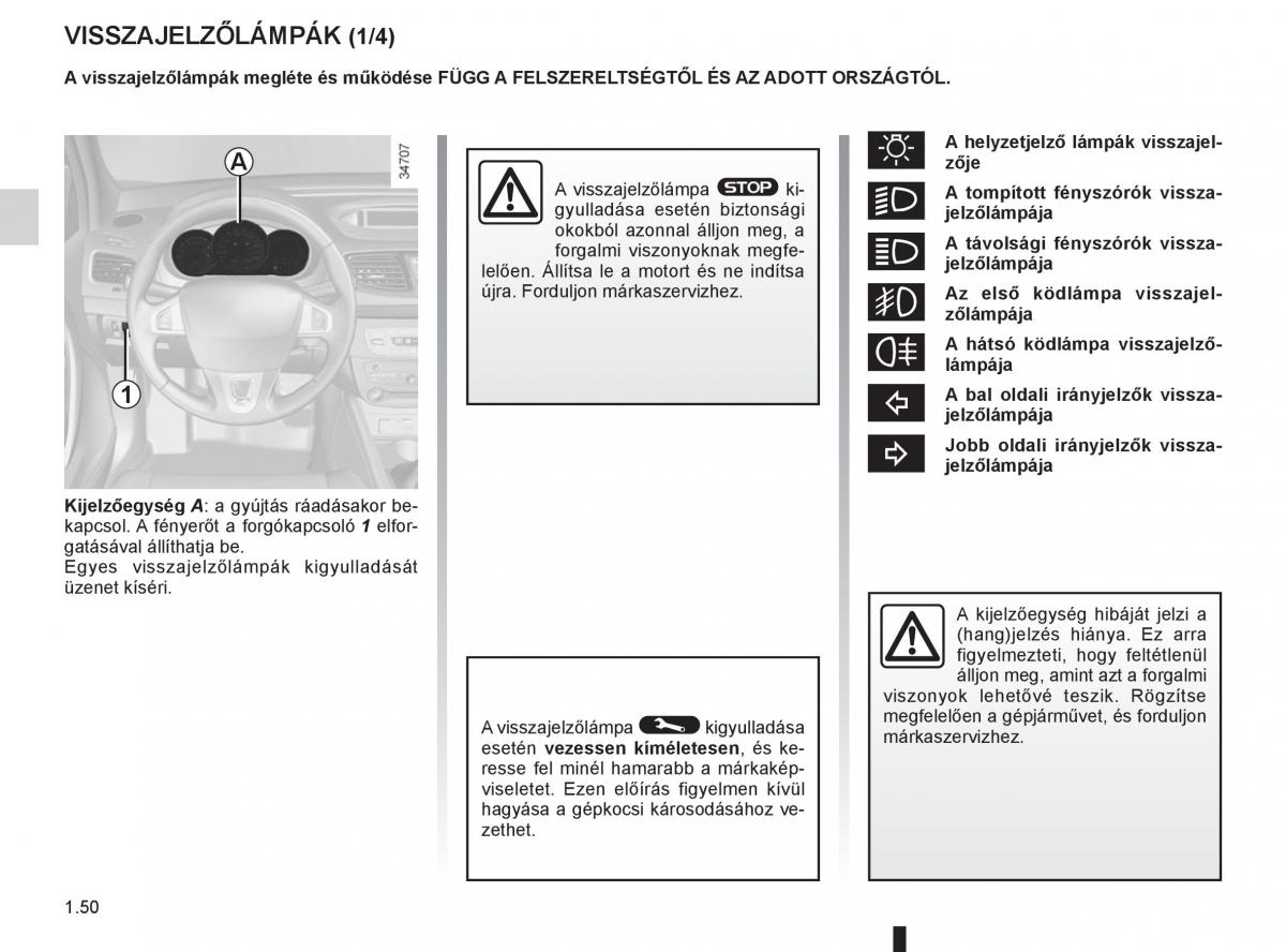 Renault Fluence Kezelesi utmutato / page 54