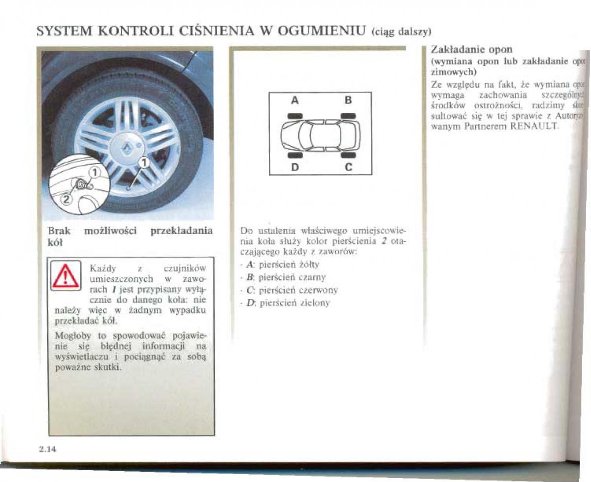 Renault Megane II 2 instrukcja obslugi / page 104