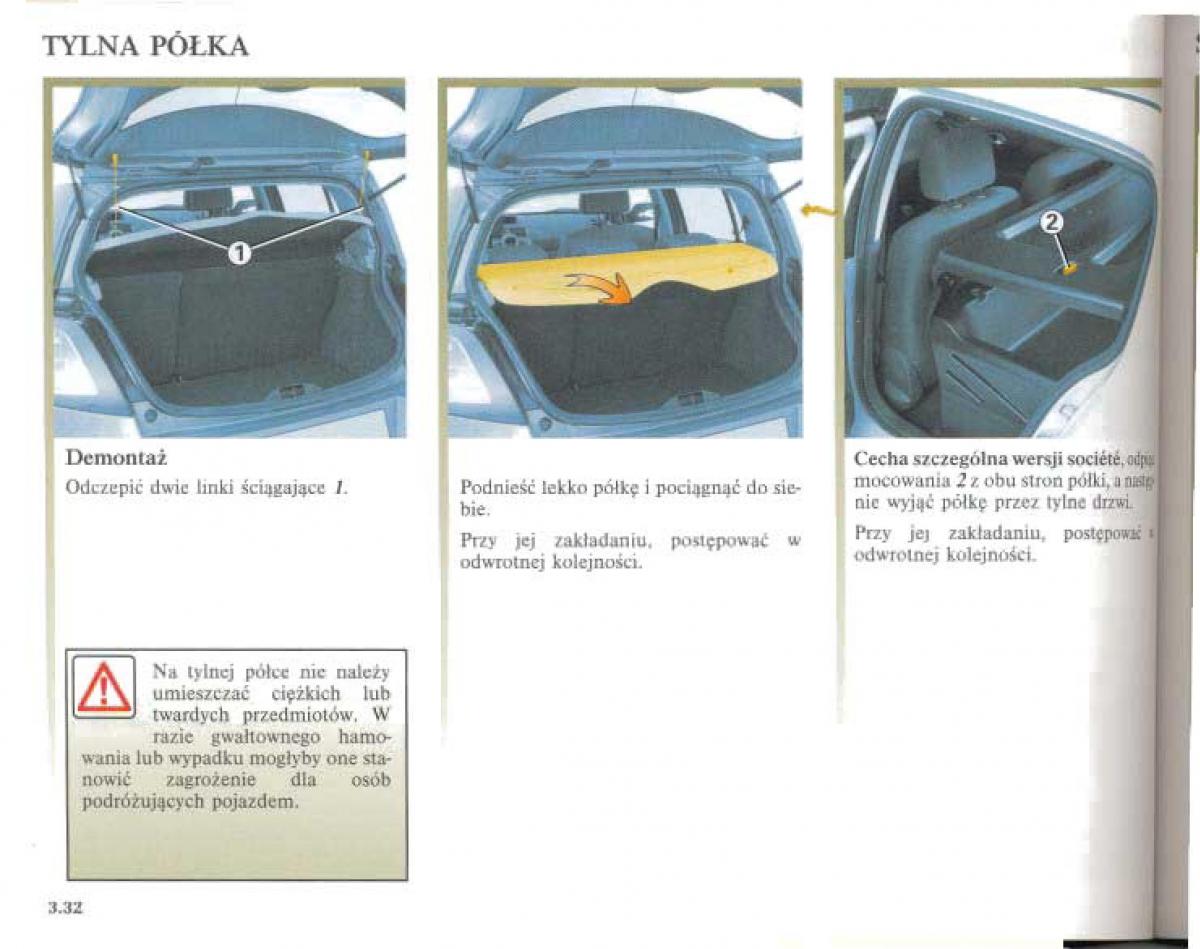 Renault Megane II 2 instrukcja obslugi / page 154