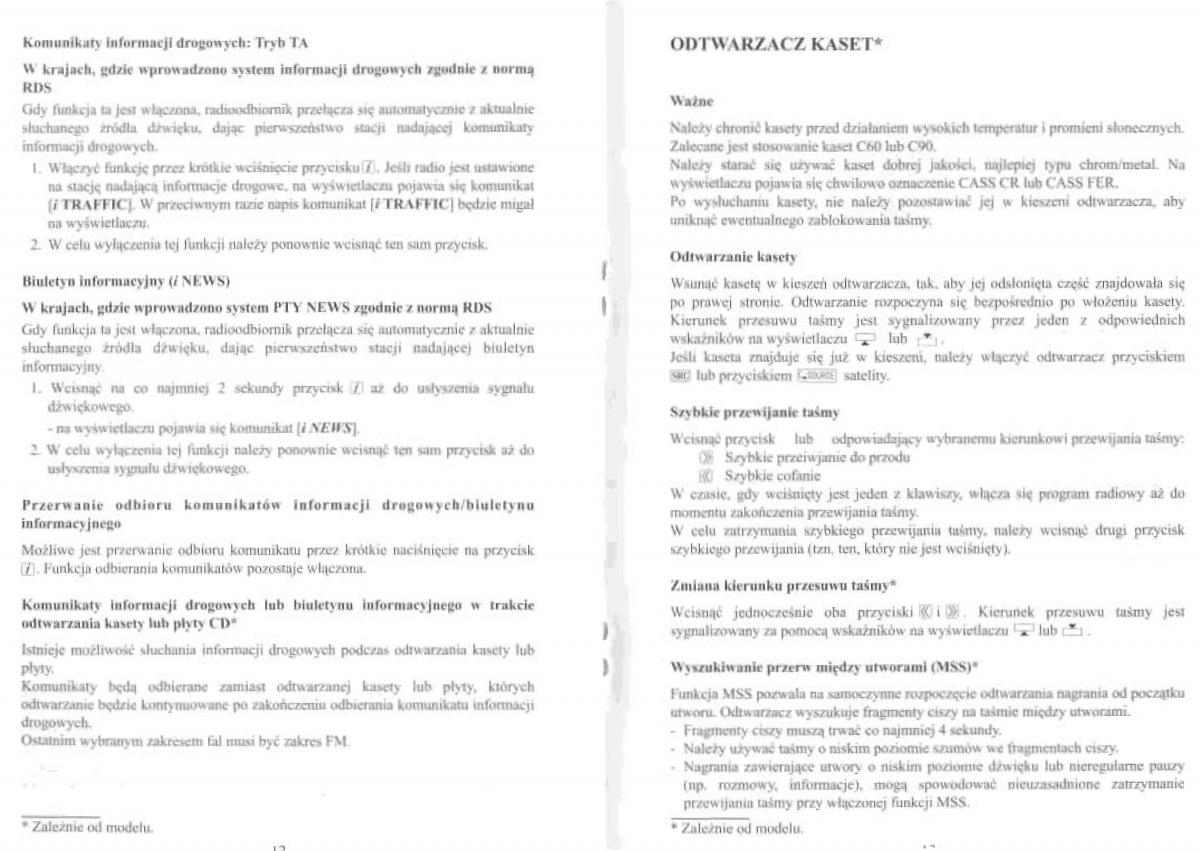 Renault Megane II 2 instrukcja obslugi / page 232