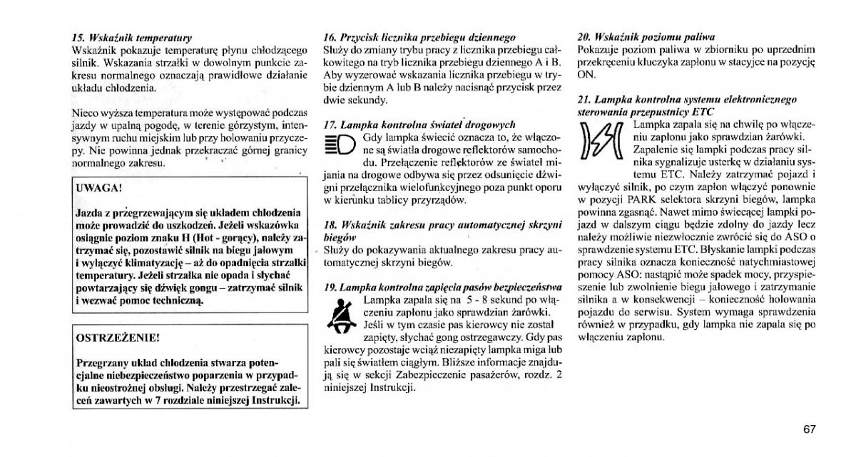 Chrysler 300C I 1 instrukcja obslugi / page 66