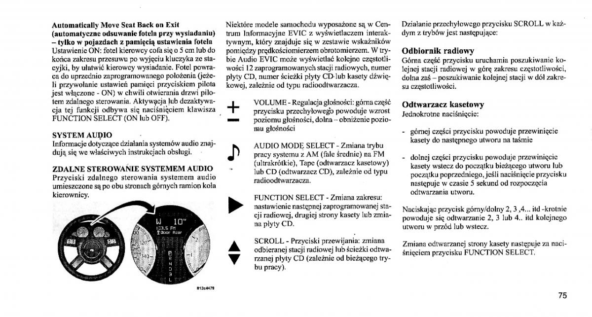 Chrysler 300C I 1 instrukcja obslugi / page 74