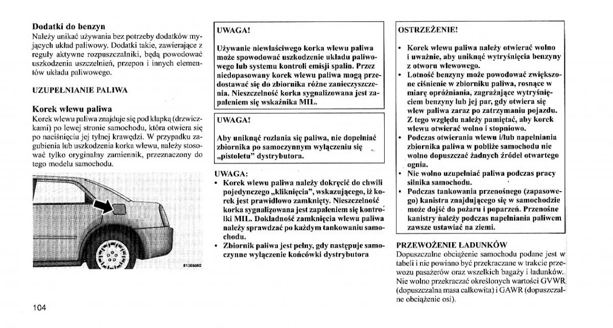 Chrysler 300C I 1 instrukcja obslugi / page 103