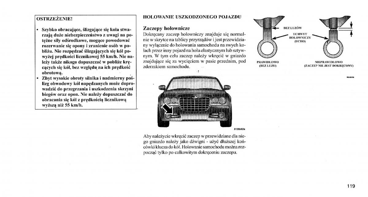 Chrysler 300C I 1 instrukcja obslugi / page 118