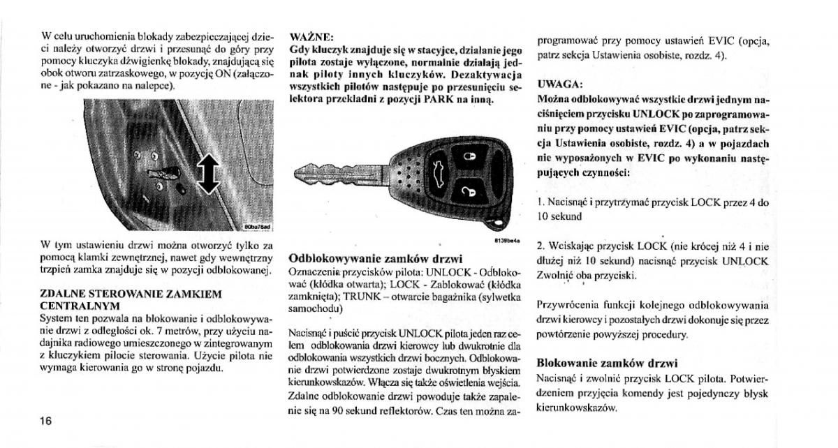 Chrysler 300C I 1 instrukcja obslugi / page 15