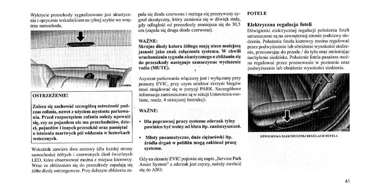 Chrysler 300C I 1 instrukcja obslugi / page 40