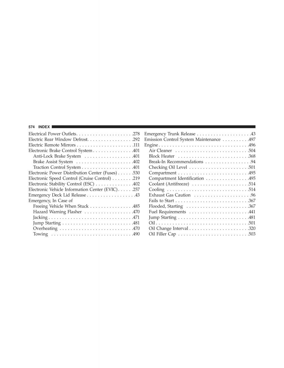 Chrysler 300C II 2 owners manual / page 576