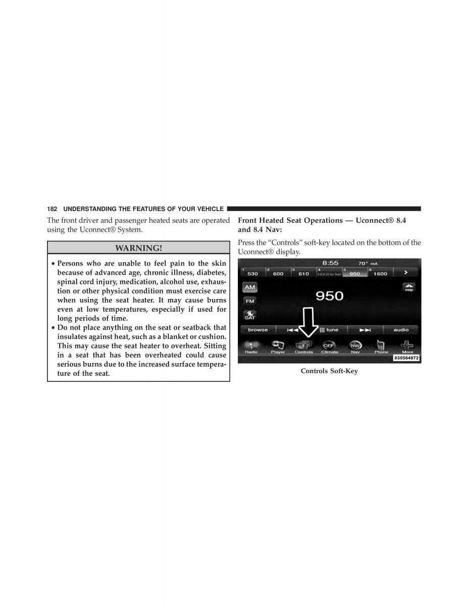 Chrysler 300C II 2 owners manual / page 184