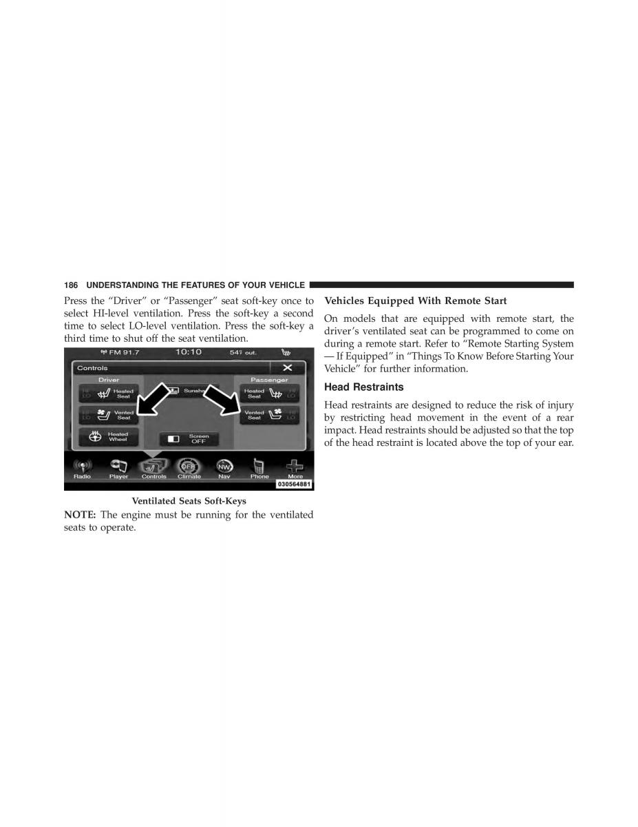 Chrysler 300C II 2 owners manual / page 188