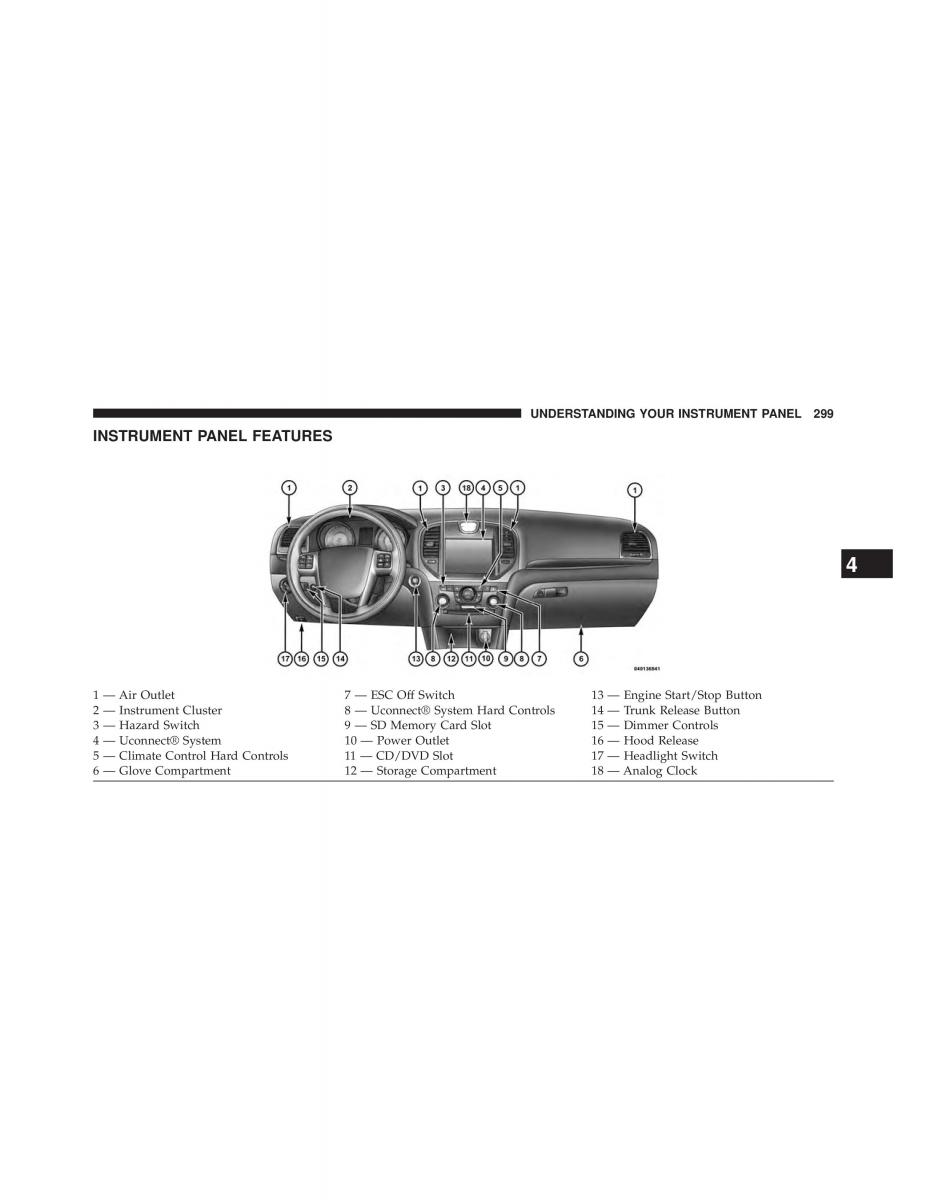 Chrysler 300C II 2 owners manual / page 301