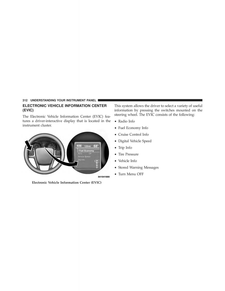 Chrysler 300C II 2 owners manual / page 314