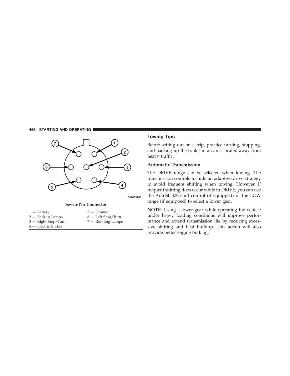 Chrysler 300C II 2 owners manual / page 468