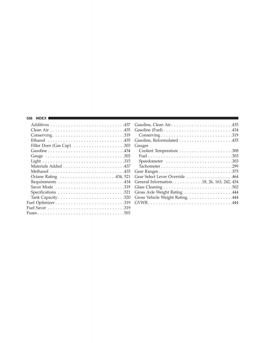 Chrysler 300C II 2 SRT owners manual / page 560