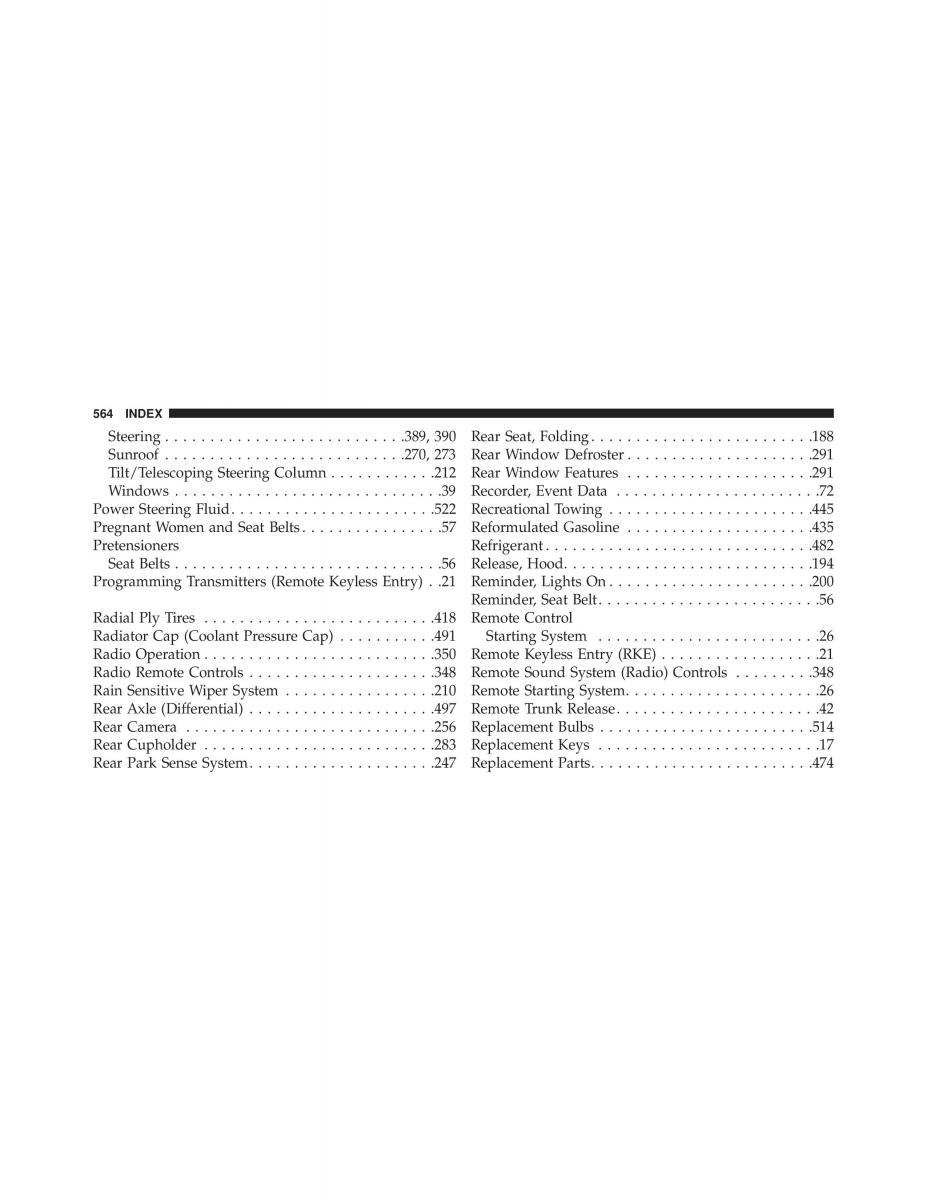 Chrysler 300C II 2 SRT owners manual / page 566