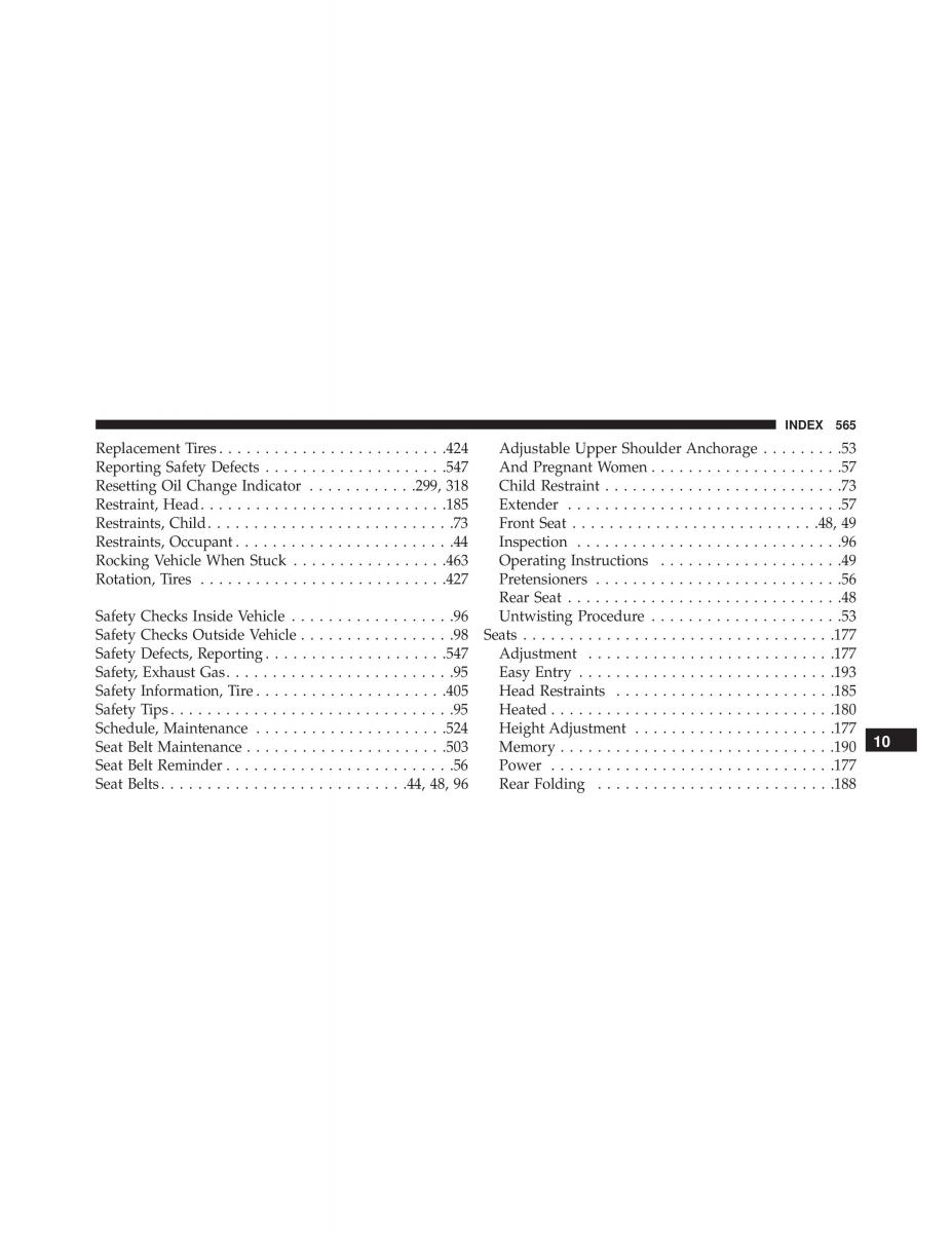 Chrysler 300C II 2 SRT owners manual / page 567