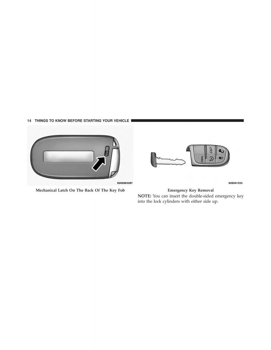 Chrysler 300C II 2 SRT owners manual / page 16