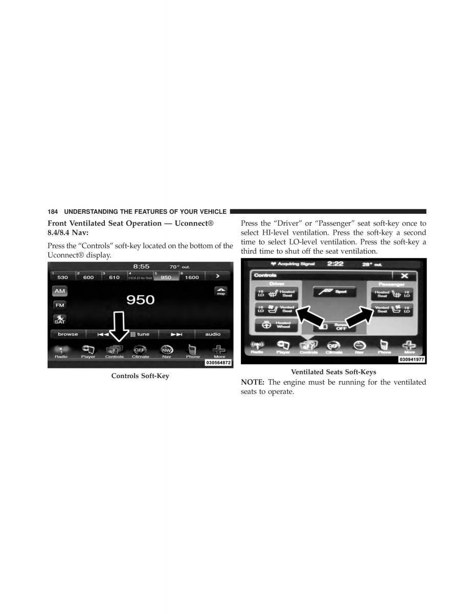 Chrysler 300C II 2 SRT owners manual / page 186