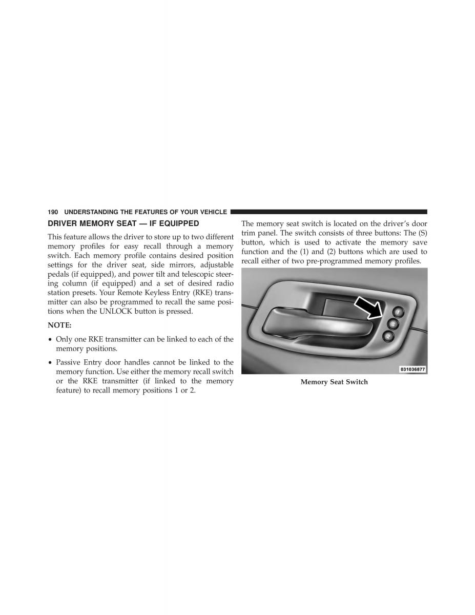 Chrysler 300C II 2 SRT owners manual / page 192