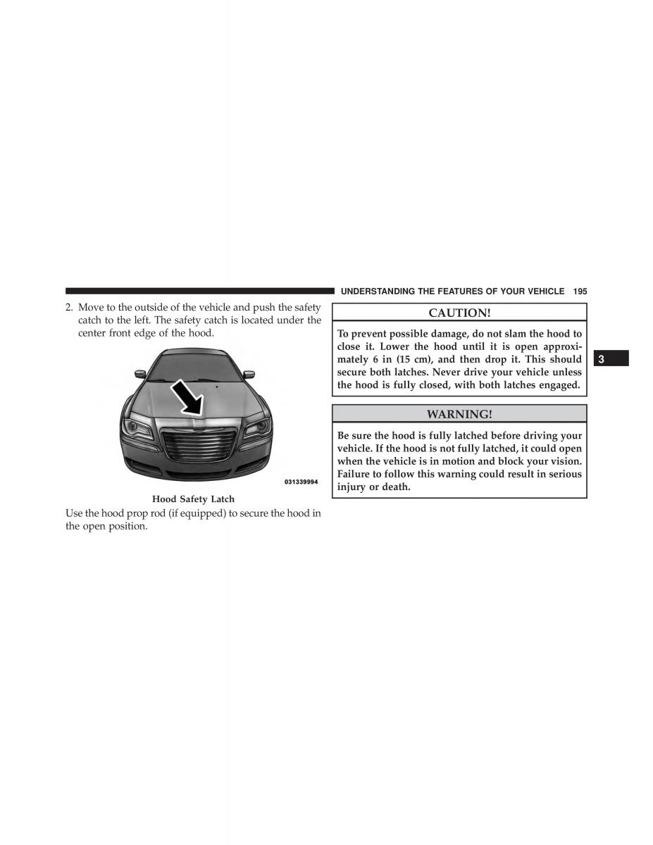 Chrysler 300C II 2 SRT owners manual / page 197