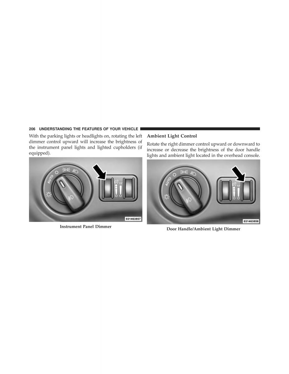 Chrysler 300C II 2 SRT owners manual / page 208