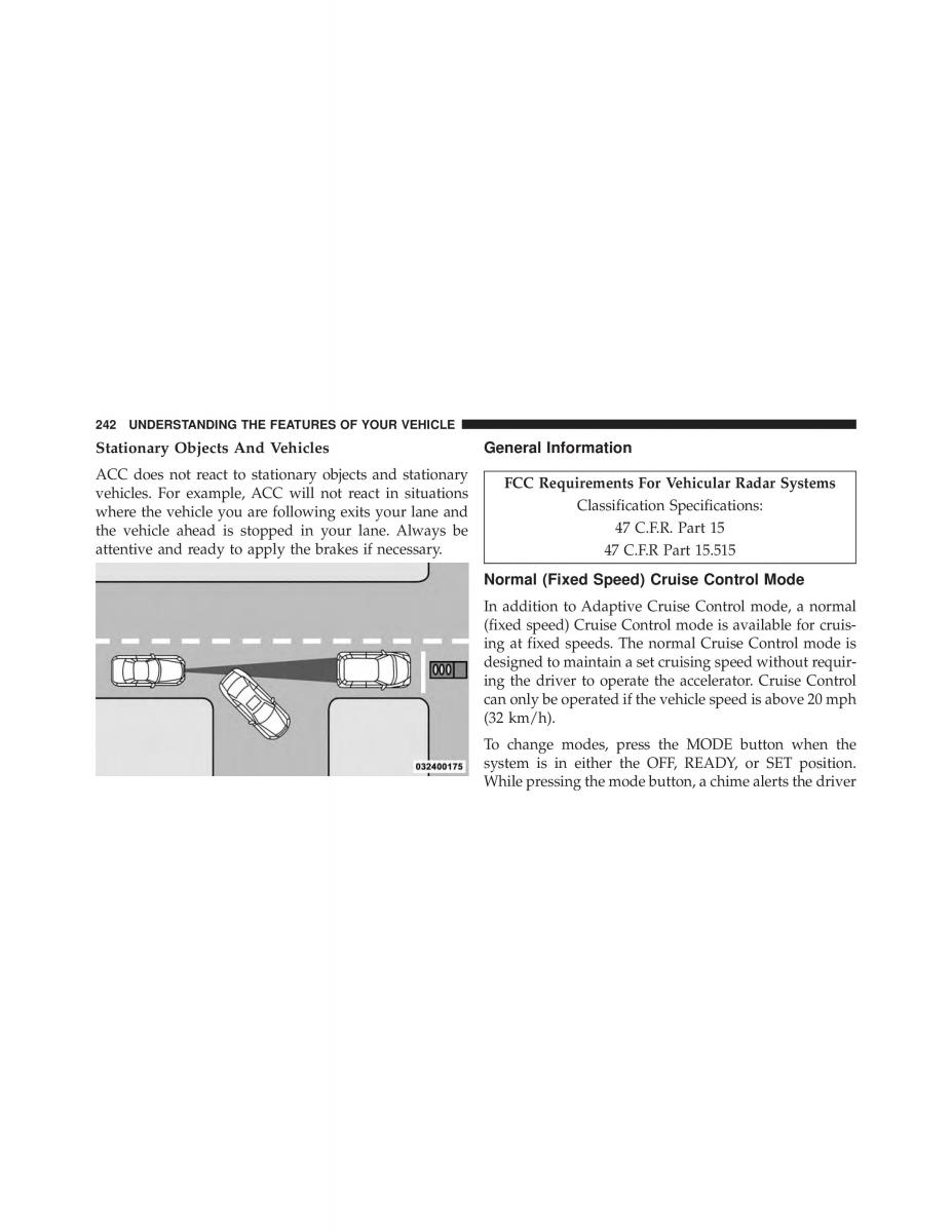 Chrysler 300C II 2 SRT owners manual / page 244