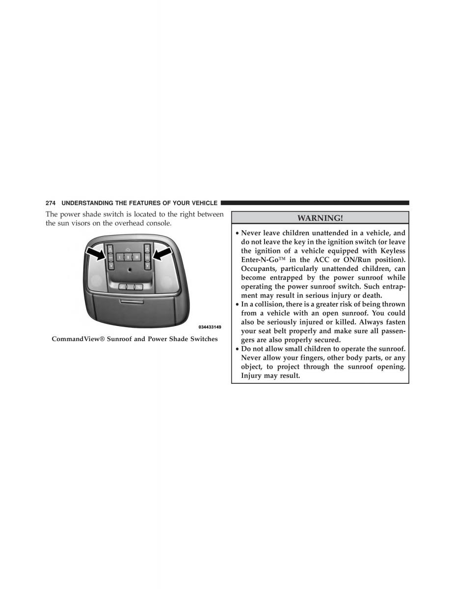 Chrysler 300C II 2 SRT owners manual / page 276