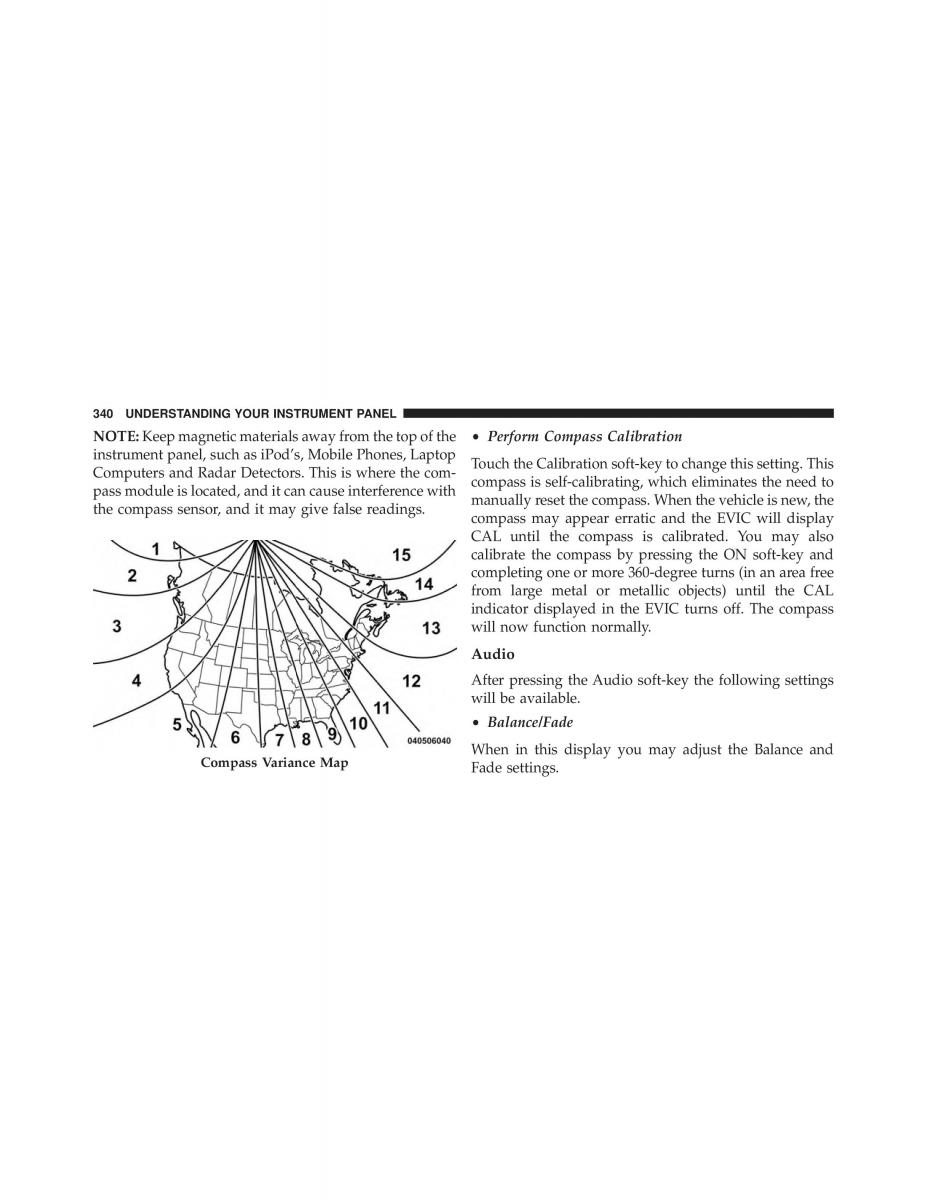 Chrysler 300C II 2 SRT owners manual / page 342