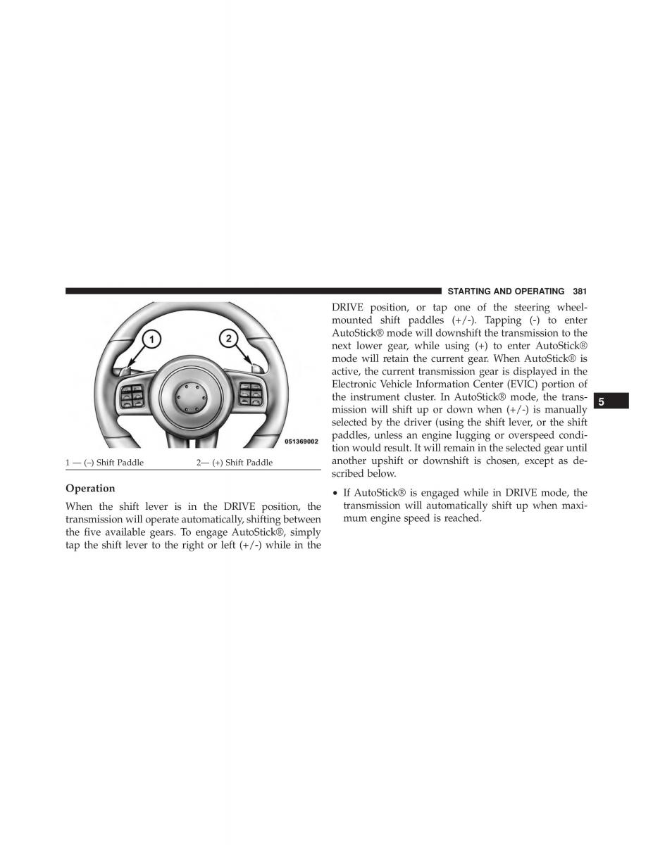 Chrysler 300C II 2 SRT owners manual / page 383