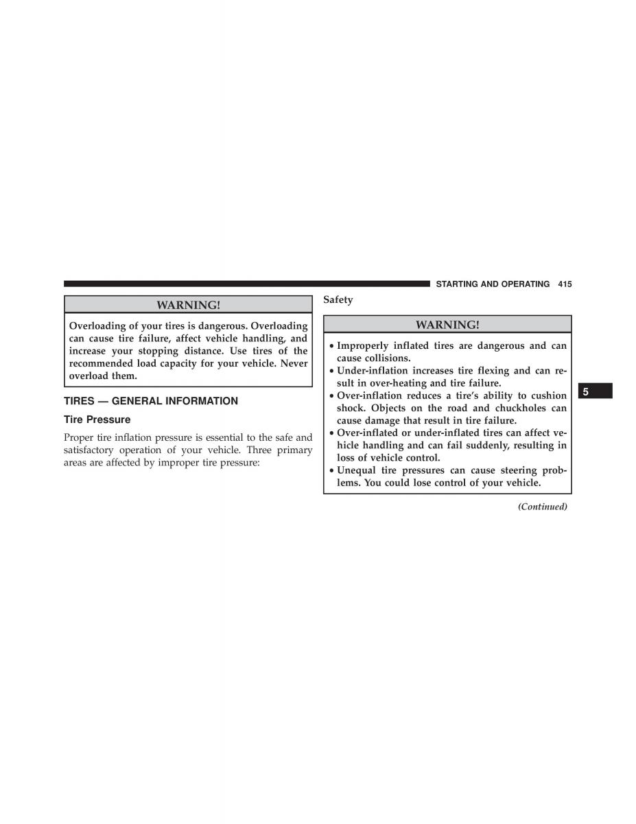 Chrysler 300C II 2 SRT owners manual / page 417