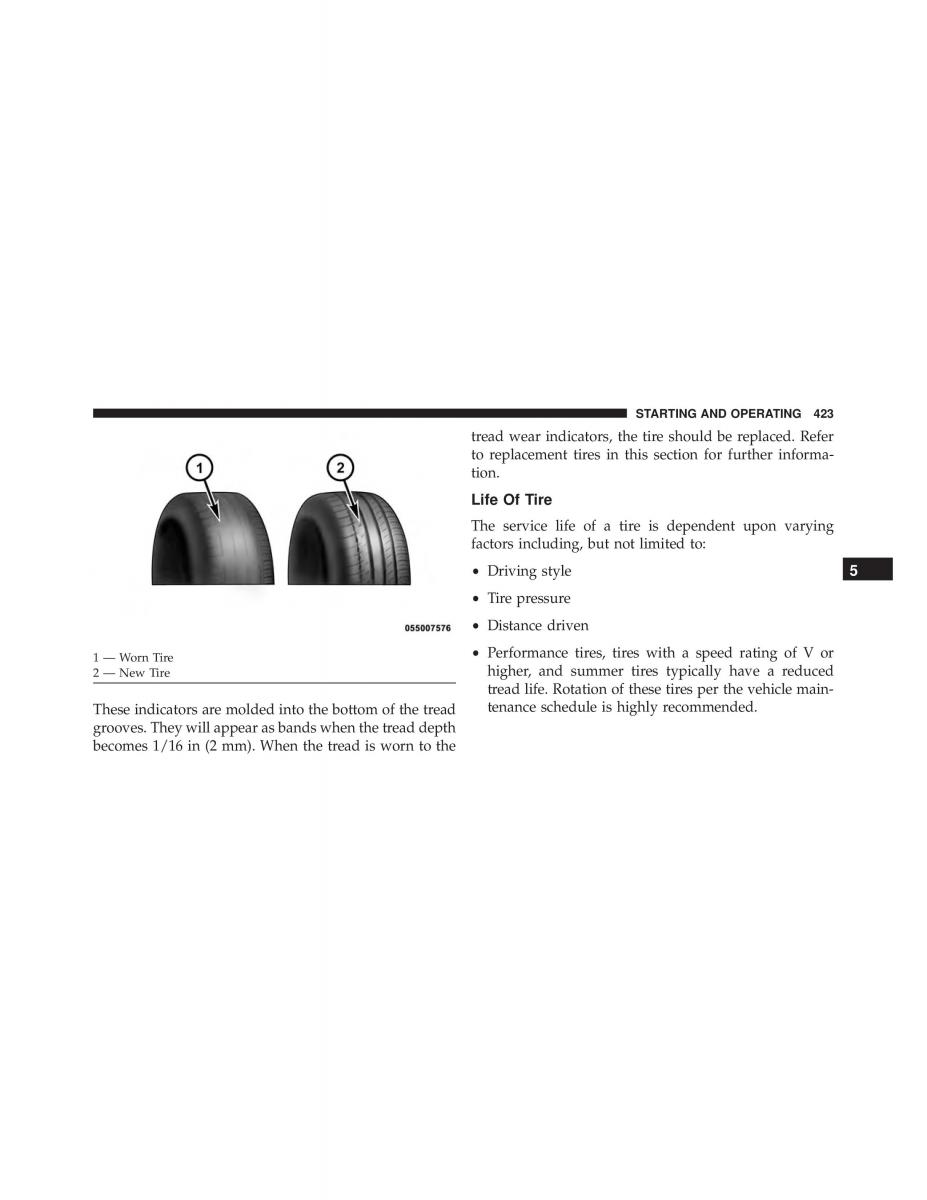 Chrysler 300C II 2 SRT owners manual / page 425