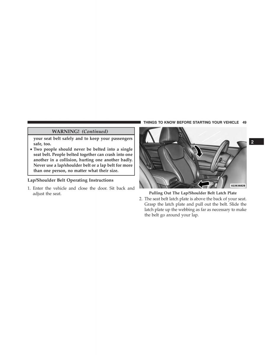 Chrysler 300C II 2 SRT owners manual / page 51